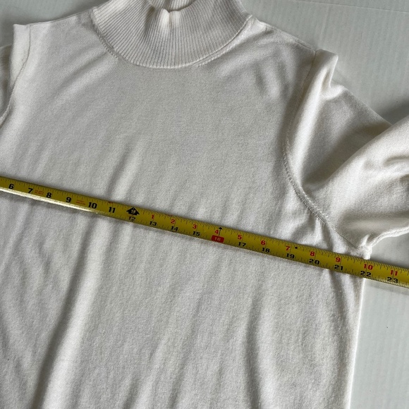 Eileen Fisher Sz XL Fine Merino Jersey Tee Semi Sheer Short Sleeve Stretch - Picture 7 of 8